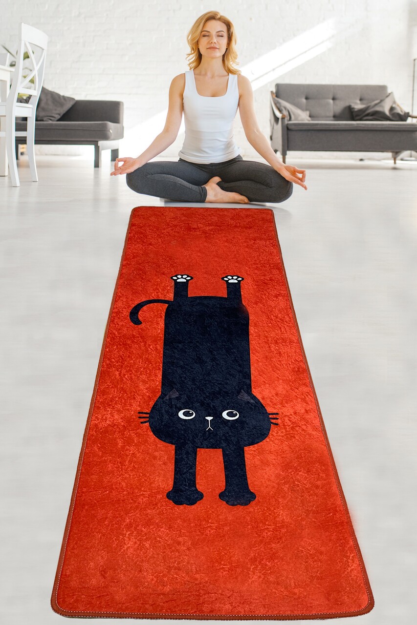 Saltea fitness/yoga/pilates Comfort Djt, Chilai, 60x200 cm, poliester, multicolor - imagine 3